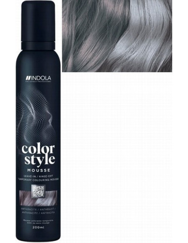 INDOLA COLOR STYLE MOUSSE Anthracite tonējošas matu putas 200ml