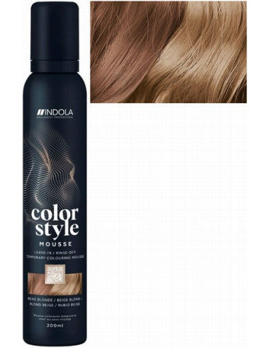 INDOLA COLOR STYLE MOUSSE Beige Blonde tonējošas matu putas 200ml