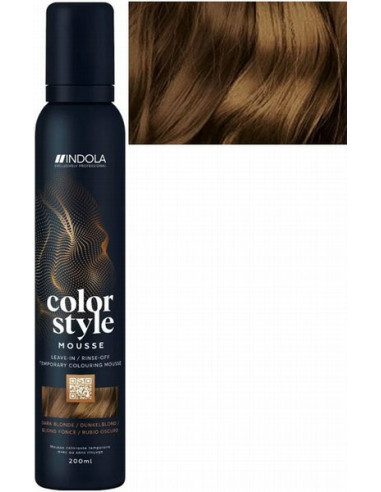 INDOLA COLOR STYLE MOUSSE Dark Blonde tonējošas matu putas 200ml