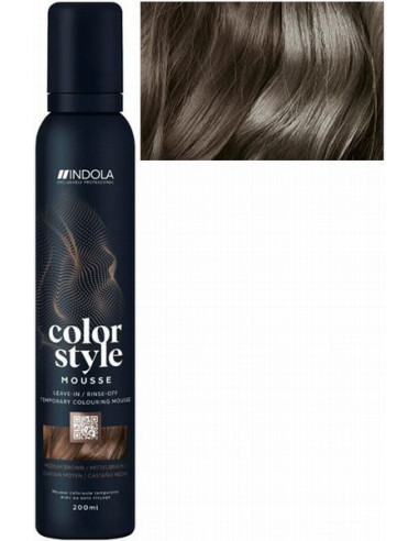 INDOLA COLOR STYLE MOUSSE Medium Brown tonējošas matu putas 200ml