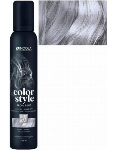 INDOLA COLOR STYLE MOUSSE Silver tonējošas matu putas 200ml