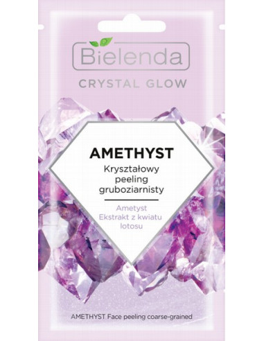 CRYSTAL GLOW AMETHYST Face Scrub, crystal, rough 8g