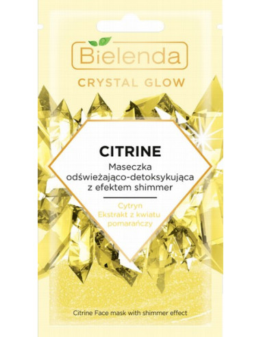 CRYSTAL GLOW CITRINE Face Mask, refreshing-detox, radiance effect 8g