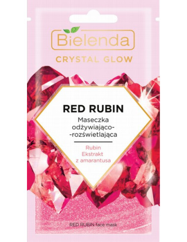 CRYSTAL GLOW RED RUBIN Маска для лица питательная, отбеливающая 8гр