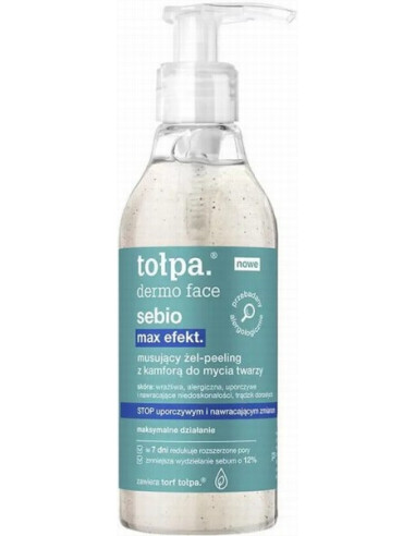 TOLPA DERMO FACE SEBIO max effect. Foaming gel-peeling for washing the face 195ml