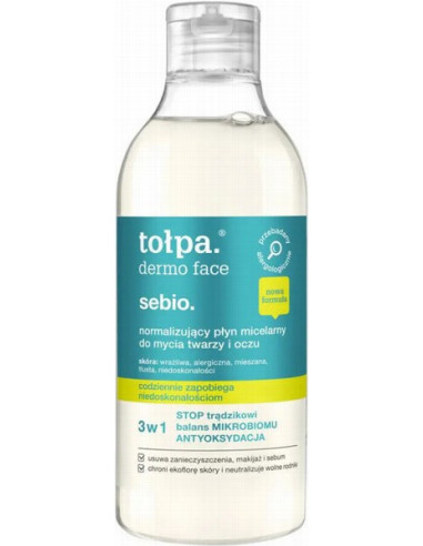 TOLPA DERMO FACE SEBIO Micellar wash for face and eyes 400ml