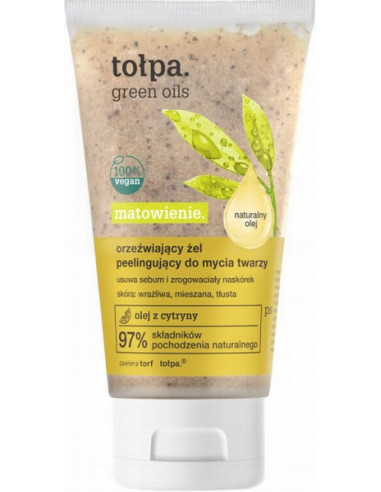 TOLPA GREEN OILS Matting, refreshing peeling gel for washing the face 150ml