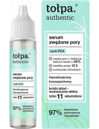 TOLPA AUTHENTIC Serums porām, savelkošs - matējošs 20ml