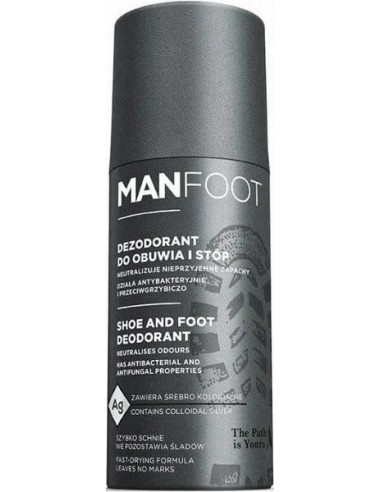 MANFOOT Dezodorants ar koloidālo sudrabu apaviem un pēdām 150ml