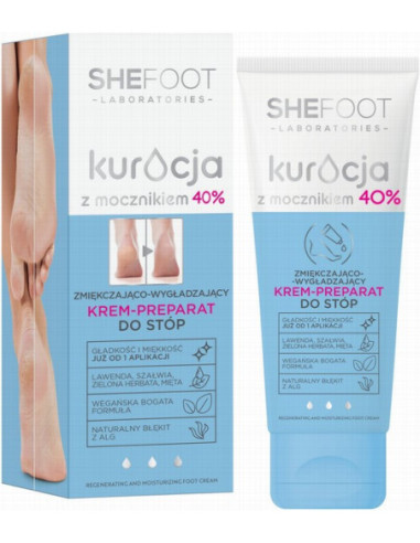 SHEFOOT  Krēms-preparāts ar 40% Urea, mīkstinošs - izlīdzinošs pēdām 75ml