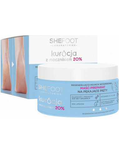 SHEFOOT Regenerating and soothing vitamin ointment - Foot preparation for cracked heels with Urea 20% 80ml