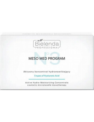 MESO MED PROGRAM Active hydro-moisturizing concentrate, 5 types of hyaluronic acid 10x3ml