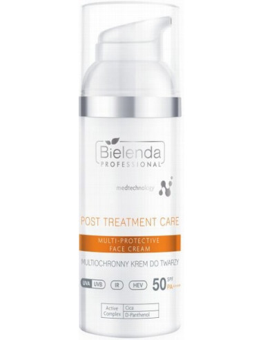 POST TREATMENT CARE Multi-protective face cream with CICA and D- Panthenol SPF50  50ml