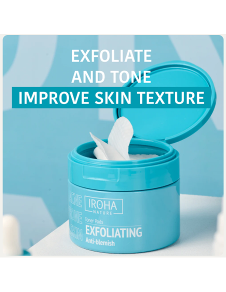 IROHA NATURE ACNE PRONE Pīlinga spilventiņi ar salicilskābi pūtīšu samazināšanai 50gb