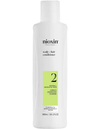 NIOXIN SISTĒMA NR. 2 kondicionieris dabiskiem matiem ar progresējošu tendenci kļūt plānākiem, 300ml