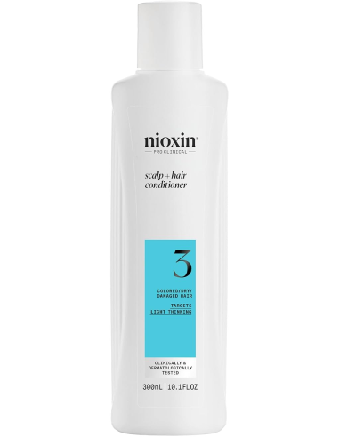 NIOXIN SISTĒMA NR. 3  kondicionieris krāsotiem matiem ar vieglu tendenci kļūt plānākiem, 300ml