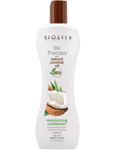 BIOSILK Silk Therapy With Natural Coconut Oil Mitrinošs kondicionieris 355ml