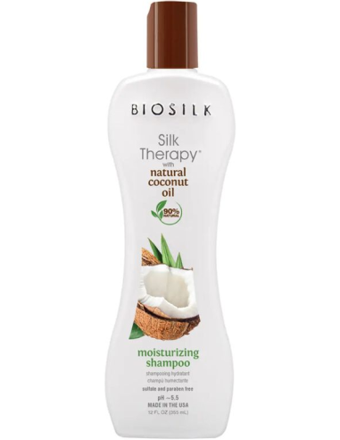 BIOSILK Silk Therapy With Natural Coconut Oil Mitrinošs šampūns 355ml