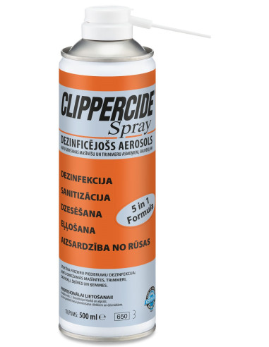 CLIPPERCIDE Līdzeklis 5 in 1 griešanas mašīnīšu dezinfekcijai un tīrīšanai 500ml