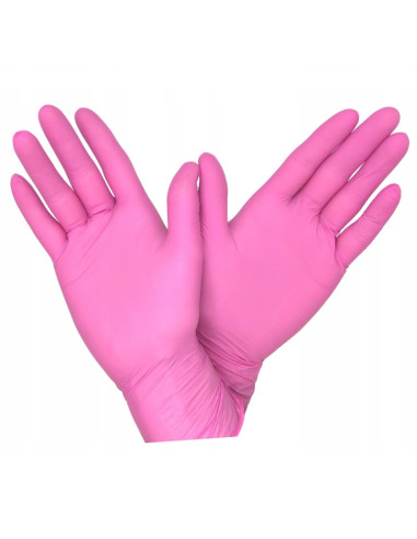 Gloves Nitrylex Collagen PF | Nitryl| No powder (Small, 6-7) | Pink 100 pcs