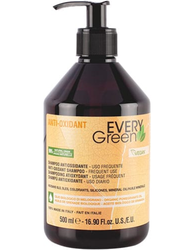 EVERYGREEN ANTI-OXIDANT Šampūns biežai lietošanai, palēlina mata novecošanās procesu 500ml