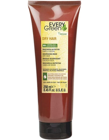 EVERYGREEN NOURISHING Maska ar šī sviestu un kokosriekstu eļļu sausiem matiem 250ml