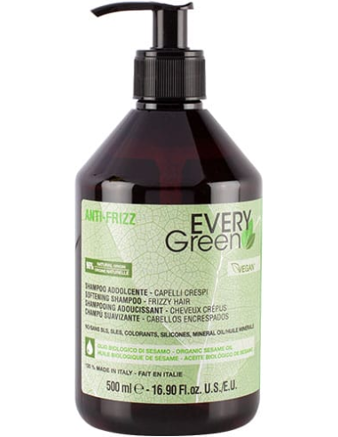 EVERYGREEN ANTI-FRIZZ Šampūns mīkstinošs -disciplinējošs, novērš spurošanos 500ml