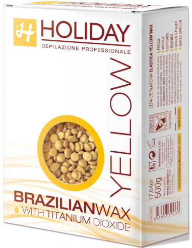 HOLIDAY BRAZILIAN Vasks elastīgs, pērlītes (dzeltens) 500g