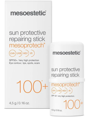 mesoprotech sun protective repairing stick / saules aizsargkrēms - zīmulis, jutīgo zonu aizsardzībai SPF 50+ 4.5ml