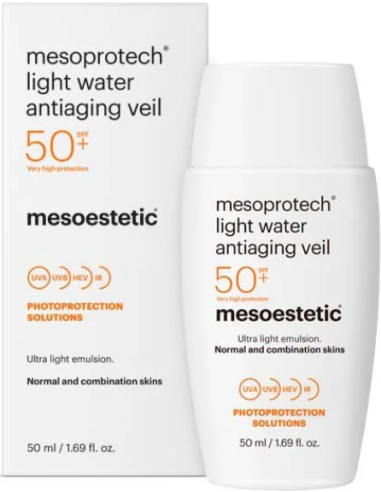 mesoprotech light water antiaging veil / cолнцезащитная ультра легкая эмульсия против старения кожи, с SPF50+ 50мл